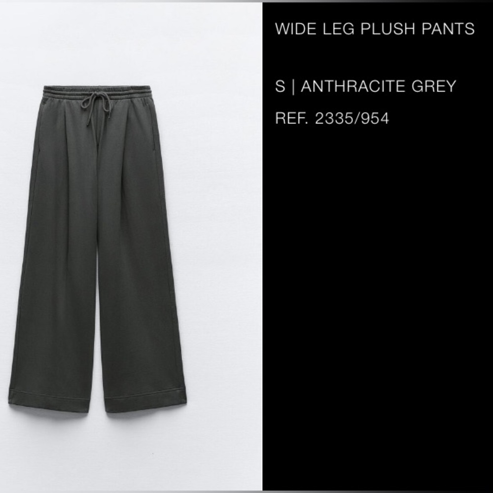 NWT ZARA WIDE LEG PLUSH PANTS